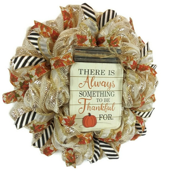 🎀SOLD🎀 Autumn Thankful Wreath🍁 - Picture 2 of 4